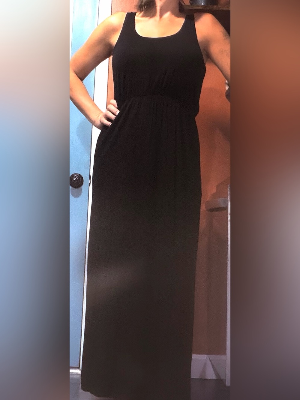 dip Black Sleeveless Maxi Dress